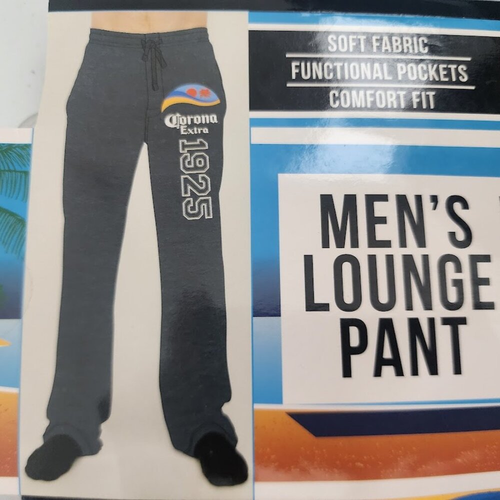 Mens NEW Corona Extra 1925 Beer Navy Pajama Lounge Pants Size L.